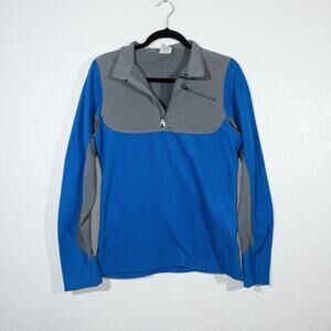 Nike Blue Sphere Thermal Fleece Quarter Zip Pullover Size Small‎